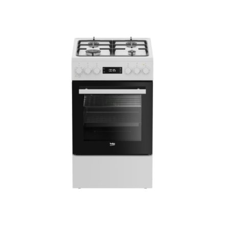 BEKO Cooker , FSM51339DWDS , Hob type Gas , Oven type Electric , White , Width 50 cm , Depth 60 cm , Grilling , LED , Energy efficiency class A , 60 L