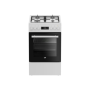 BEKO Cooker , FSM51339DWDS , Hob type Gas , Oven type Electric , White , Width 50 cm , Grilling , LED , Depth 60 cm , 60 L