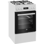 BEKO Cooker , FSM51339DWDS , Hob type Gas , Oven type Electric , White , Width 50 cm , Grilling , LED , Depth 60 cm , 60 L