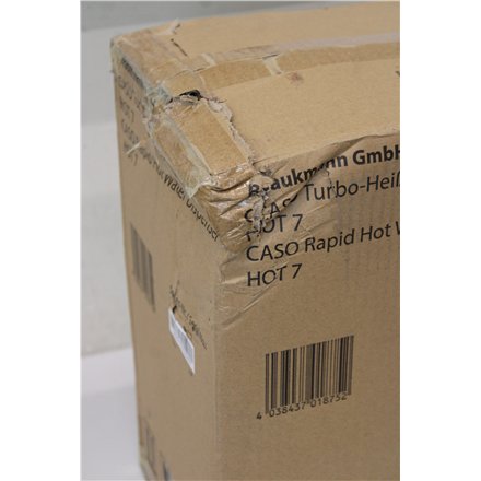 SALE OUT. Caso Turbo Hot Water Dispenser , Hot 7 , Water Dispenser , 2200-2600 W , 2.7 L , Plastic/Stainless Steel , Black/Stainless Steel , DAMAGED PACKAGING, BROKEN INER PACKAGING, DAMAGED GLASS CONTAINER