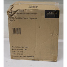 SALE OUT. Caso Turbo Hot Water Dispenser , Hot 7 , Water Dispenser , 2200-2600 W , 2.7 L , Plastic/Stainless Steel , Black/Stainless Steel , DAMAGED PACKAGING, BROKEN INER PACKAGING, DAMAGED GLASS CONTAINER
