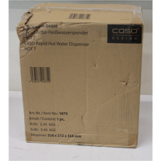 SALE OUT. Caso Turbo Hot Water Dispenser , Hot 7 , Water Dispenser , 2200-2600 W , 2.7 L , Plastic/Stainless Steel , Black/Stainless Steel , DAMAGED PACKAGING, BROKEN INER PACKAGING, DAMAGED GLASS CONTAINER SALE OUT. Caso Turbo Hot Water Dispenser , Hot 7 , Water Dispenser , 2200-2600 W , 2.7 L , Plastic/Stainless Steel , Black/Stainless Steel , DAMAGED PACKAGING, BROKEN INER PACKAGING, DAMAGED GLASS CONTAINER