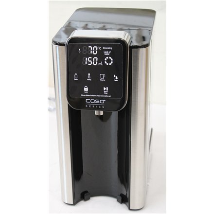 SALE OUT. Caso Turbo Hot Water Dispenser , Hot 7 , Water Dispenser , 2200-2600 W , 2.7 L , Plastic/Stainless Steel , Black/Stainless Steel , DAMAGED PACKAGING, BROKEN INER PACKAGING, DAMAGED GLASS CONTAINER