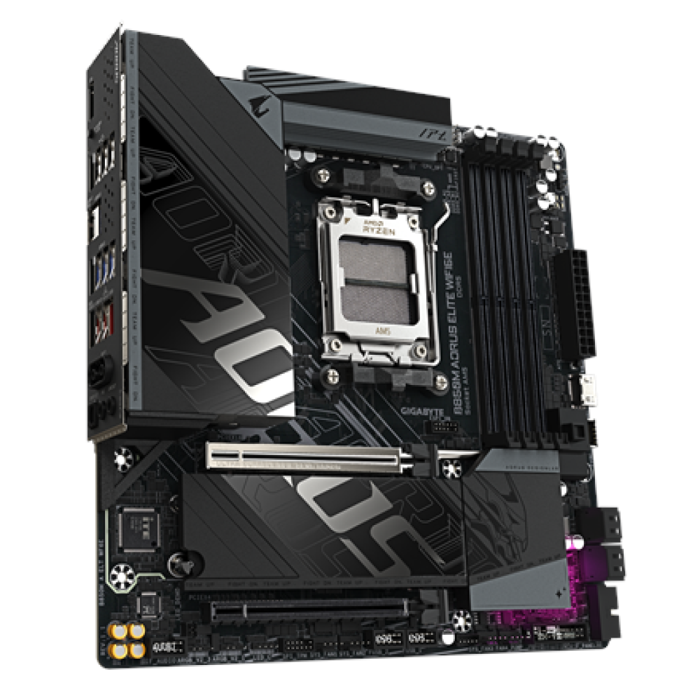 Gigabyte B850M A ELT WF6E , Processor family AMD , Processor socket AM5 , DDR5 , Supported hard disk drive interfaces SATA, M.2 , Number of SATA connectors 4
