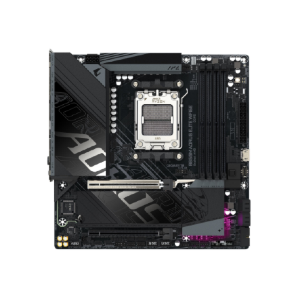 Gigabyte B850M A ELT WF6E , Processor family AMD , Processor socket AM5 , DDR5 , Supported hard disk drive interfaces SATA, M.2 , Number of SATA connectors 4