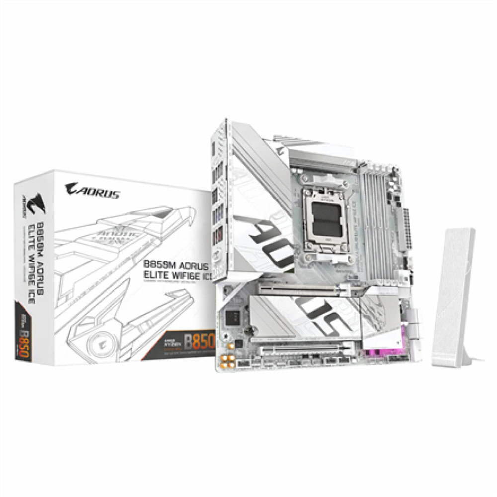 Gigabyte B850M A ELT WF6E , Processor family AMD , Processor socket AM5 , DDR5 , Supported hard disk drive interfaces SATA, M.2 , Number of SATA connectors 4