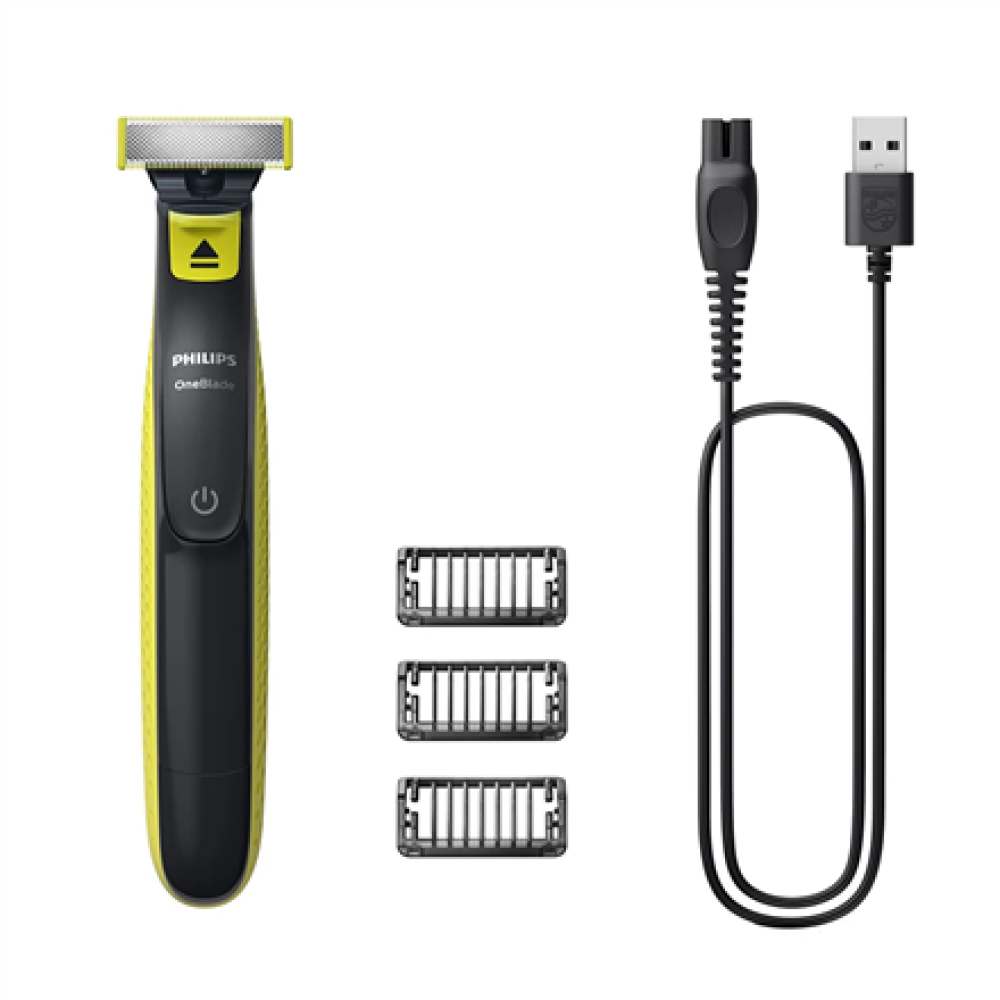 Philips Shaver , QP2724/10 OneBlade , Operating time (max) 45 min , Wet & Dry , NiMH , Black/Lime