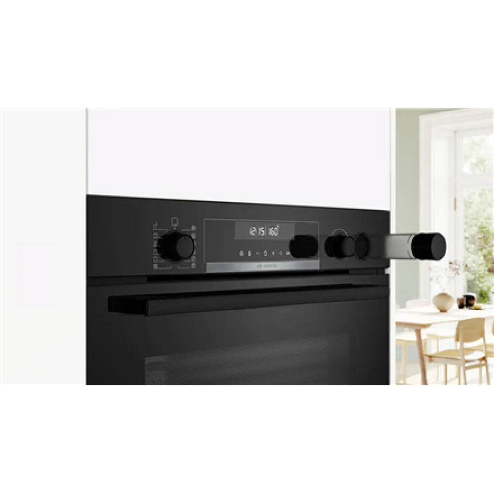 Bosch Oven , HRG578BB7 , 71 L , Electric , Pyrolysis , Knobs , Steam function , Height 59.5 cm , Width 59.4 cm , Black