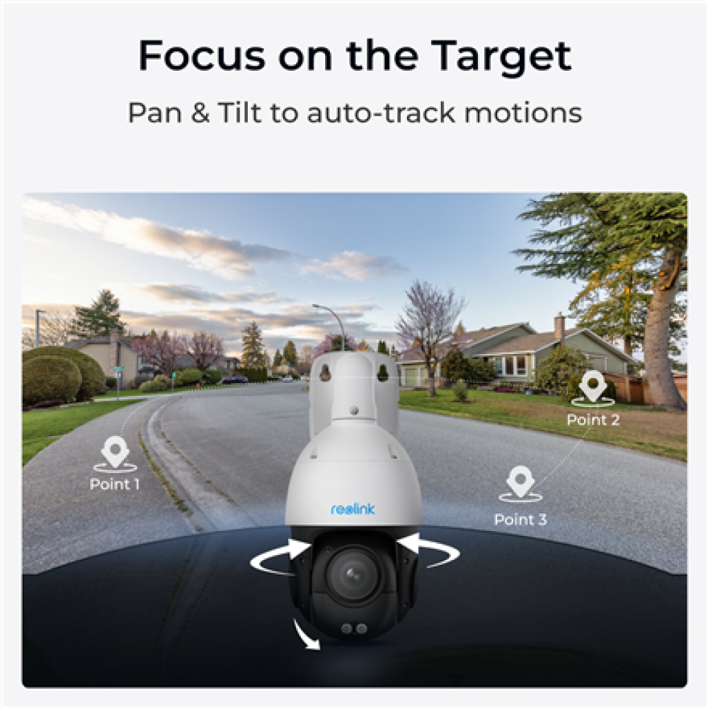 Reolink , Smart 4K PoE Security Camera with 16X Optical Zoom , P850 , PTZ , 8 MP , 5.3-86mm/Max F1.6 , Power over Ethernet (PoE) , IP66 , H.265/H.264 , Micro SD, Max. 256 GB , White