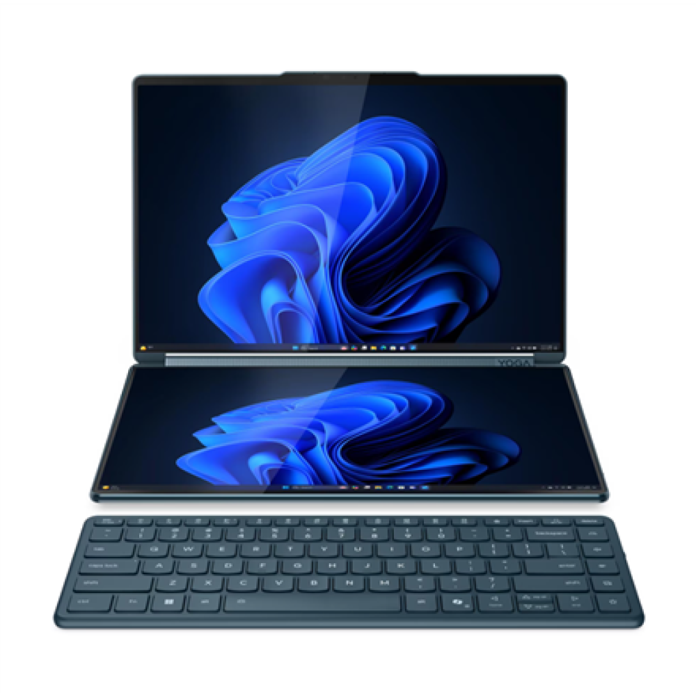 Lenovo Yoga Book 9 14IAH10 Intel , Tidal Teal , 2x14 , OLED , Touchscreen , 2.8K WQXGA+ , 2880 x 1800 pixels , Intel Core Ultra 7 , 255H , 32 GB , Soldered LPDDR5X , Solid-state drive capacity 1000 GB , Intel Arc 140T GPU , Windows 11 Home , 802.11be , Bl