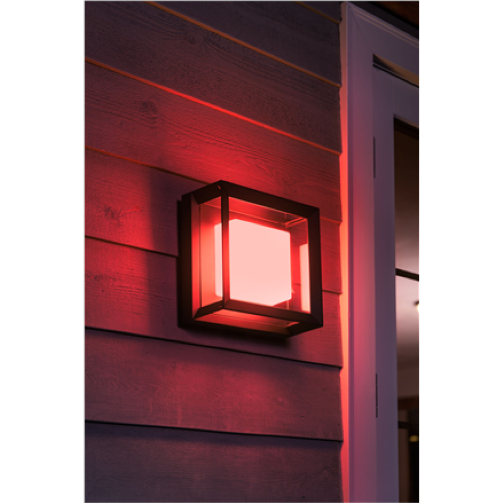 Philips Hue WCA Econic Outdoor Square Wall Lantern , 15 W , 2000-6500 Hue White Colour Ambiance