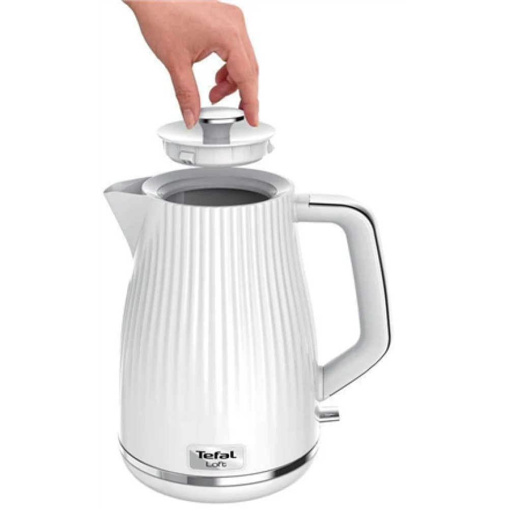 TEFAL , Electric Kettle , KO250130 , Electric , 2400 W , 1.7 L , Plastic , 360° rotational base , White