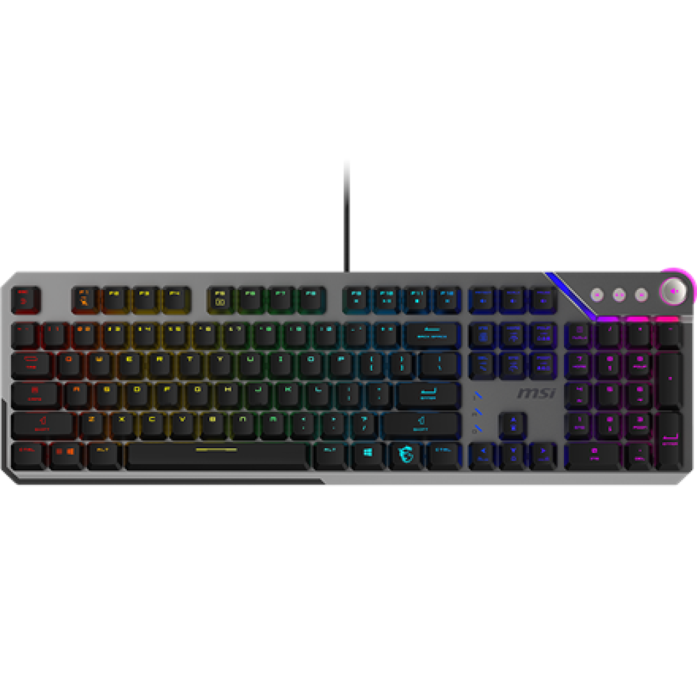 MSI STRIKE 600 SILENT US , Gaming Keyboard , Wired , US , USB 2.0 , KAILH Midnight PRO Silent Tactile