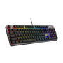 MSI STRIKE 600 SILENT US , Gaming Keyboard , Wired , US , USB 2.0 , KAILH Midnight PRO Silent Tactile