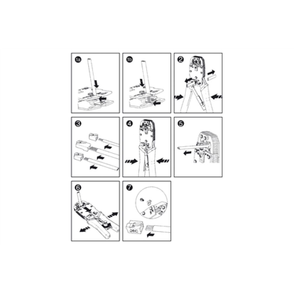 Digitus , Multi modular crimping tool, solid metal, DN-94004