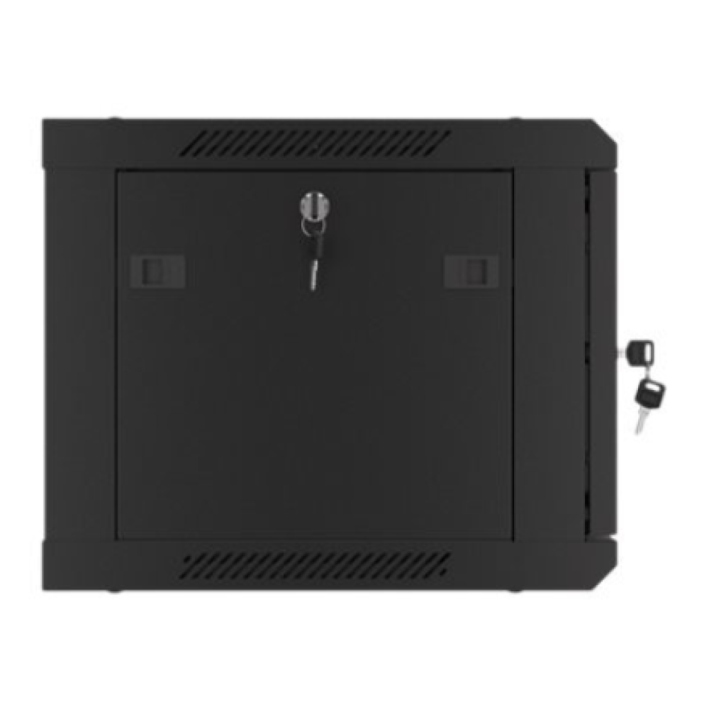 Lanberg Rack cabinet 19 wall-mount 6U/600x450 for self-assembly with metal door (flat pack), black , Lanberg