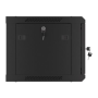Lanberg Rack cabinet 19 wall-mount 6U/600x450 for self-assembly with metal door (flat pack), black , Lanberg