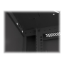Lanberg Rack cabinet 19 wall-mount 6U/600x450 for self-assembly with metal door (flat pack), black , Lanberg