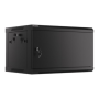 Lanberg Rack cabinet 19 wall-mount 6U/600x450 for self-assembly with metal door (flat pack), black , Lanberg