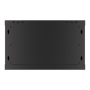 Lanberg Rack cabinet 19 wall-mount 6U/600x450 for self-assembly with metal door (flat pack), black , Lanberg