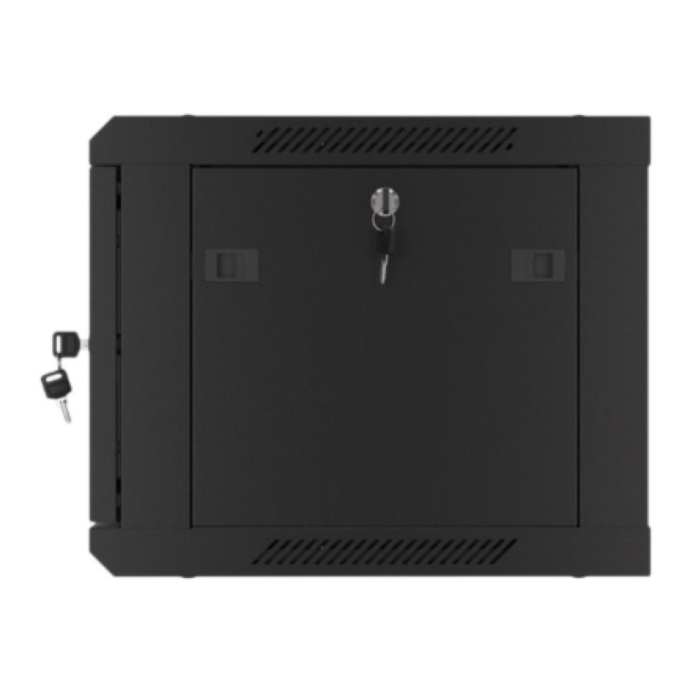 Lanberg Rack cabinet 19 wall-mount 6U/600x450 for self-assembly with metal door (flat pack), black , Lanberg