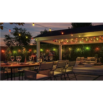 Philips Hue Hue Festavia Globe Outdoor String Lights, 14m Extension , 30 W