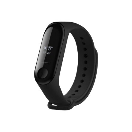 Fixed , Silicone Strap for Xiaomi Mi Band 3/4 , Black