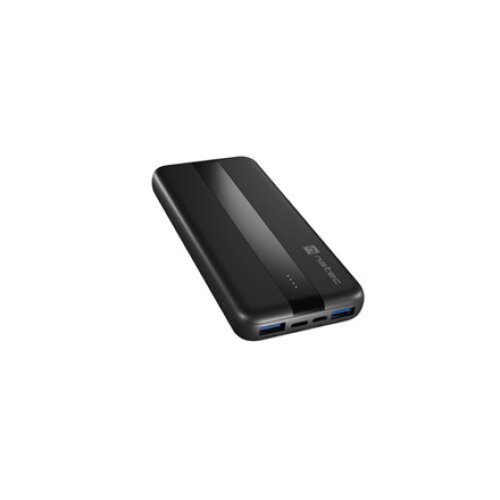 Natec , Power Bank , Trevi Slim Q , 10000 mAh , 1 x USB-C, 2 x USB A, 1x Micro USB , Black