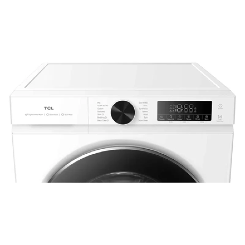 TCL Washing machine , FP0944WA0 , Energy efficiency class A , Front loading , Washing capacity 9 kg , 1400 RPM , Depth 56 cm , Width 60 cm , Display , LED , Steam function , White