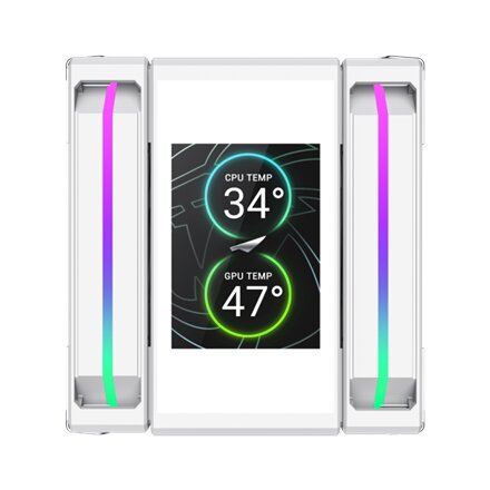 Gamemax CPU Air Cooler , SIGMA 620 LCD WH , White