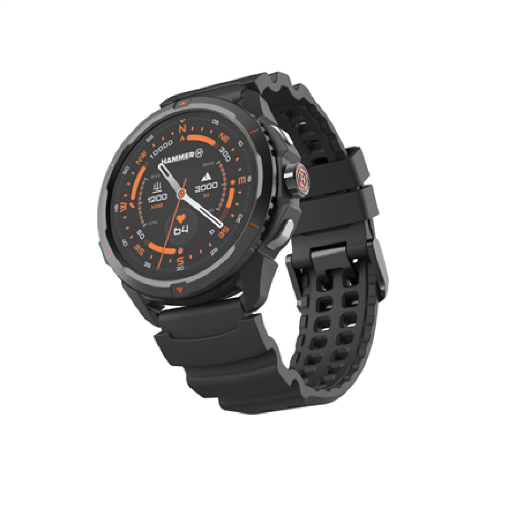 Hammer Watch 2 , Smart watch , GPS (satellite) , AMOLED , 1.5 , Waterproof , Black