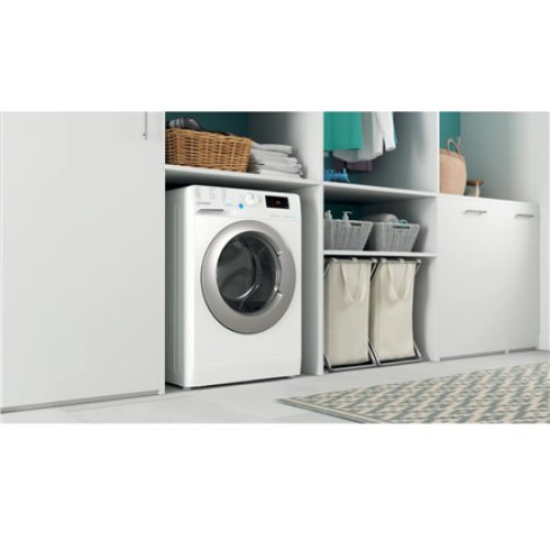 INDESIT , Washing machine , BWSE 71295X WSV EU , Energy efficiency class B , Front loading , Washing capacity 7 kg , 1200 RPM , Depth 43.5 cm , Width 59.5 cm , Display , Large digit , White