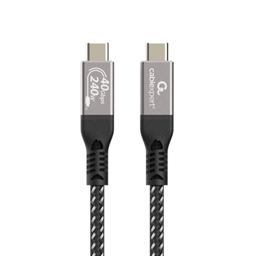 Cablexpert Premium USB4 Type-C charging and data cable, 40 Gbps, 240 W, 0.5 m , CCBP-USB4-CMCM240-0.5M