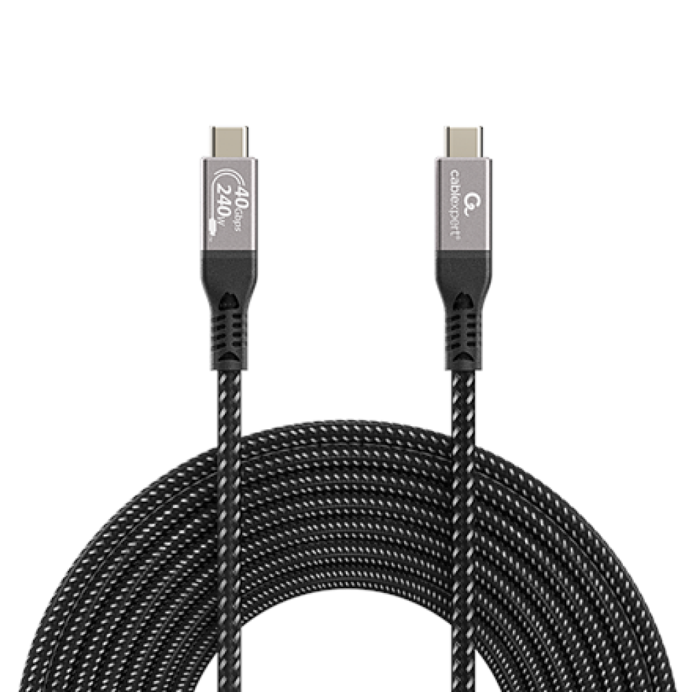 Cablexpert Premium USB4 Type-C charging and data cable, 40 Gbps, 240 W, 0.5 m , CCBP-USB4-CMCM240-0.5M