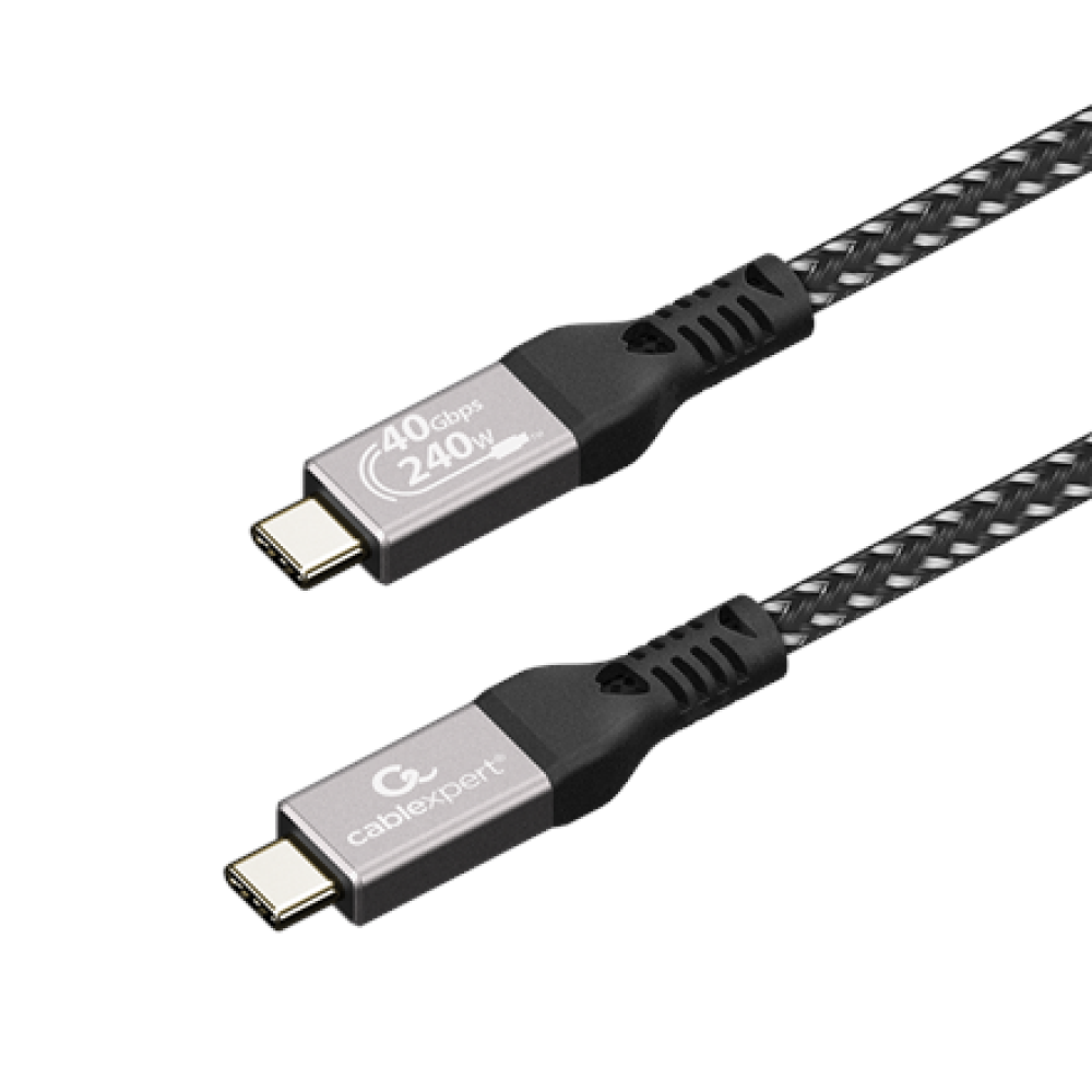 Cablexpert Premium USB4 Type-C charging and data cable, 40 Gbps, 240 W, 0.5 m , CCBP-USB4-CMCM240-0.5M
