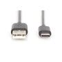 Digitus USB Type-C connection cable, type USB-A - USB-C , AK-300154-010-S