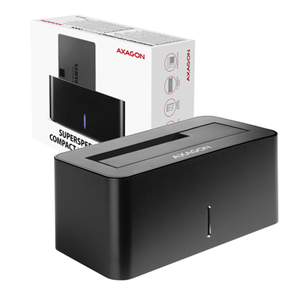 AXAGON , USB 3.0-1x SATA 6G HDD Dock Station, Black , ADSA-SN