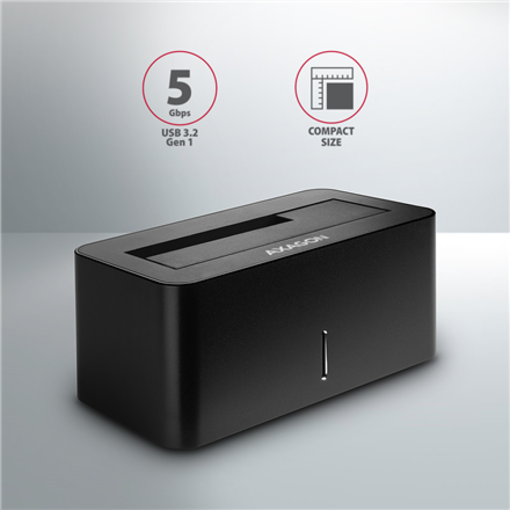AXAGON , USB 3.0-1x SATA 6G HDD Dock Station, Black , ADSA-SN