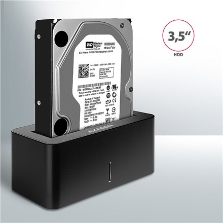 AXAGON , USB 3.0-1x SATA 6G HDD Dock Station, Black , ADSA-SN
