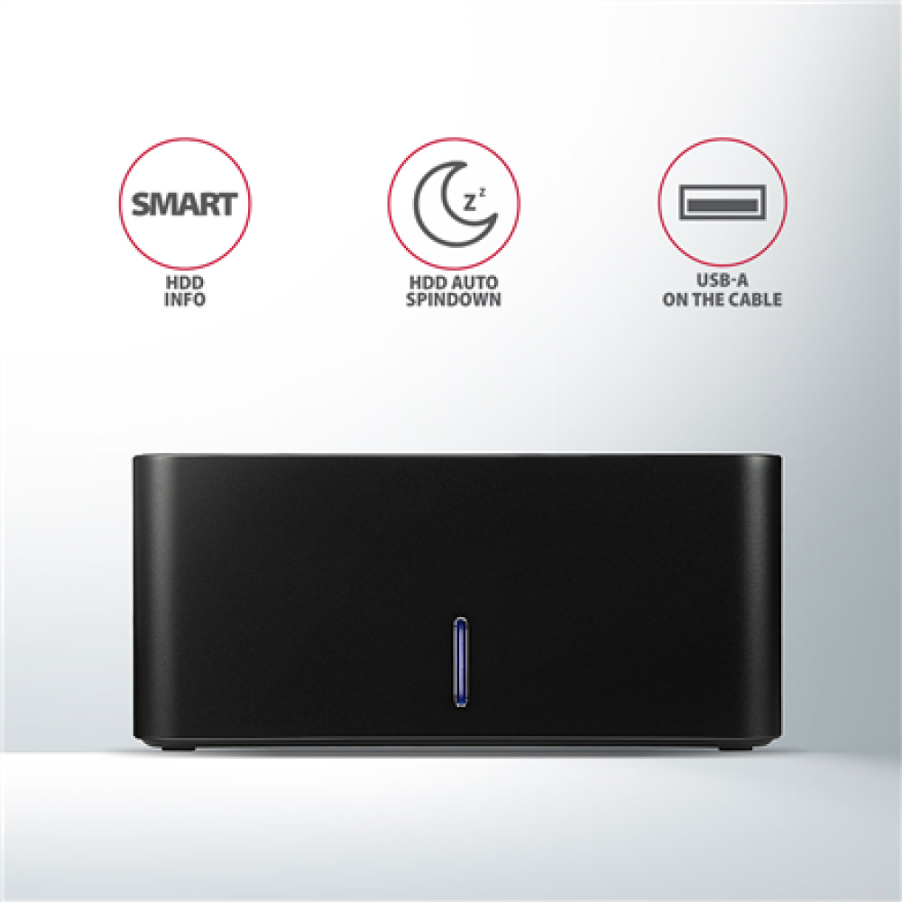 AXAGON , USB 3.0-1x SATA 6G HDD Dock Station, Black , ADSA-SN