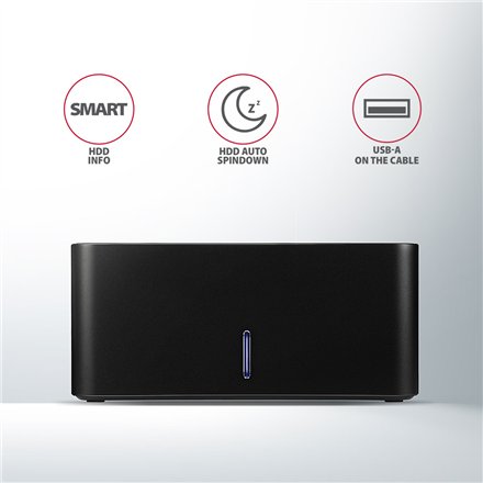 AXAGON , USB 3.0-1x SATA 6G HDD Dock Station, Black , ADSA-SN