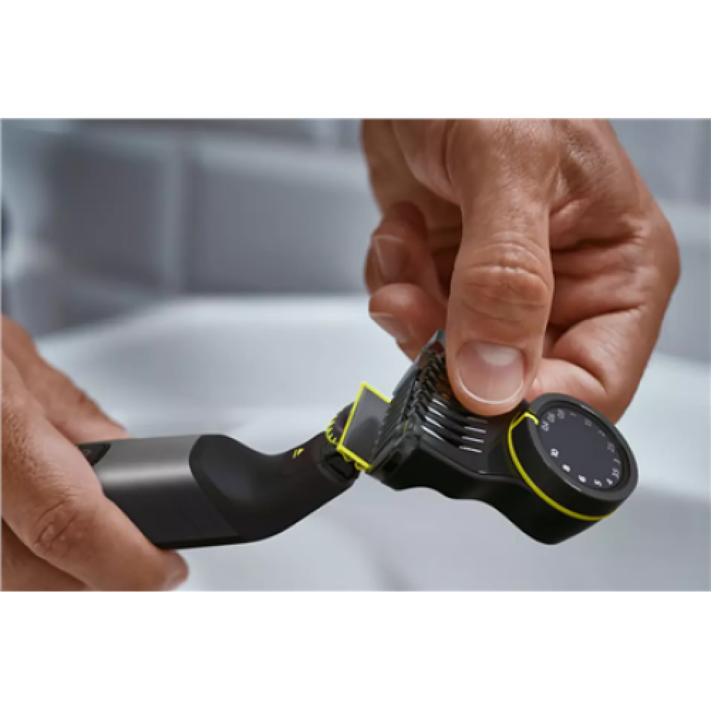 Philips , OneBlade Pro 360 Shaver, Face & Body , QP6651/61 , Operating time (max) 120 min , Wet & Dry , Lithium Ion , Black/Green