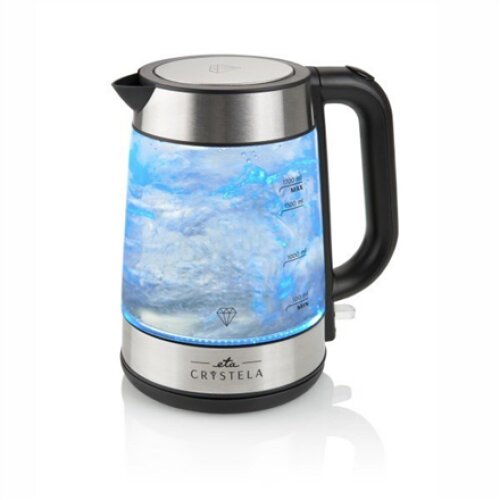 ETA , Kettle , ETA615390000 , Standard , 2200 W , 1.7 L , Glass , 360° rotational base , Black/Stainless Steel