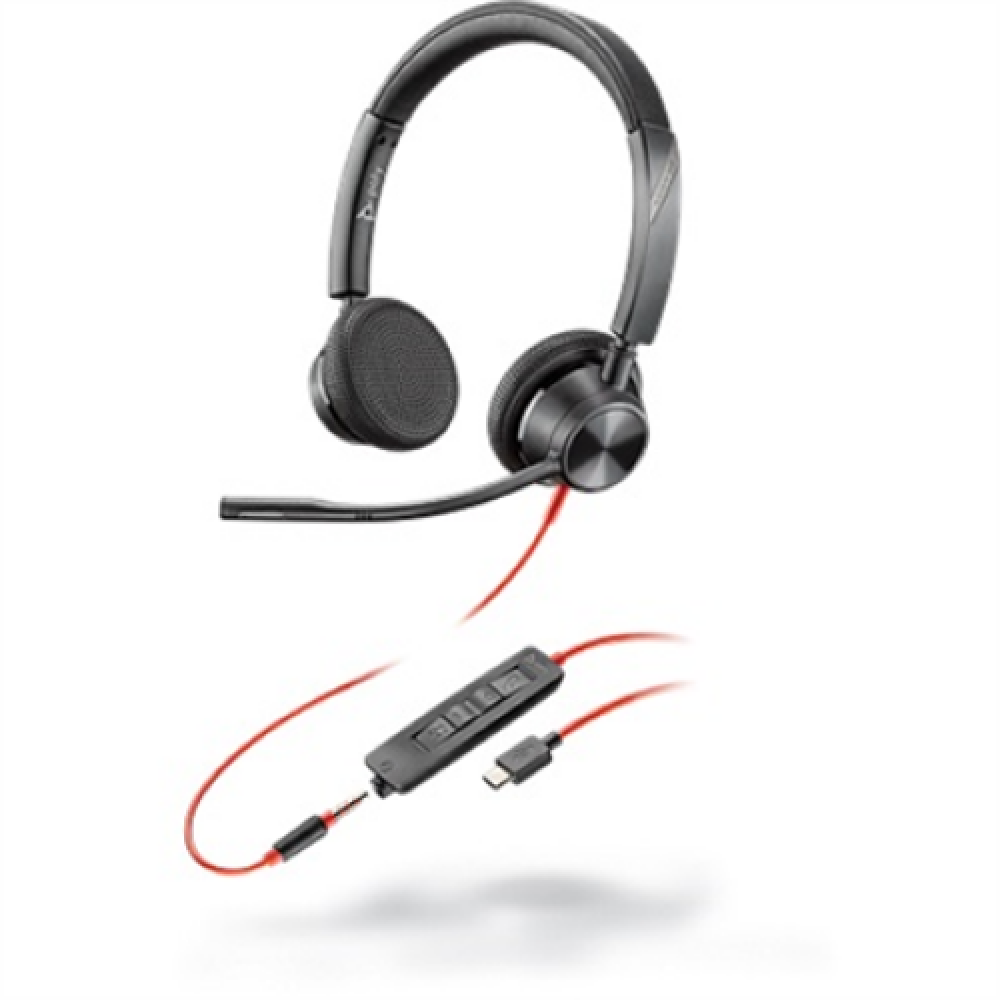 Poly Blackwire 3325, BW3325-M USB-C Poly , USB-C Headset , Built-in microphone , Yes , Black , USB Type-C , Wired , Blackwire 3325, BW3325-M