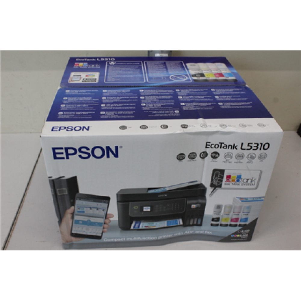 SALE OUT. Epson EcoTank L5310, 4-in-1, Print, Scan, Copy, Fax , Epson Multifunctional printers , EcoTank L5310 , Inkjet , Colour , A4 , Wi-Fi , Black , DAMAGED PACKAGING