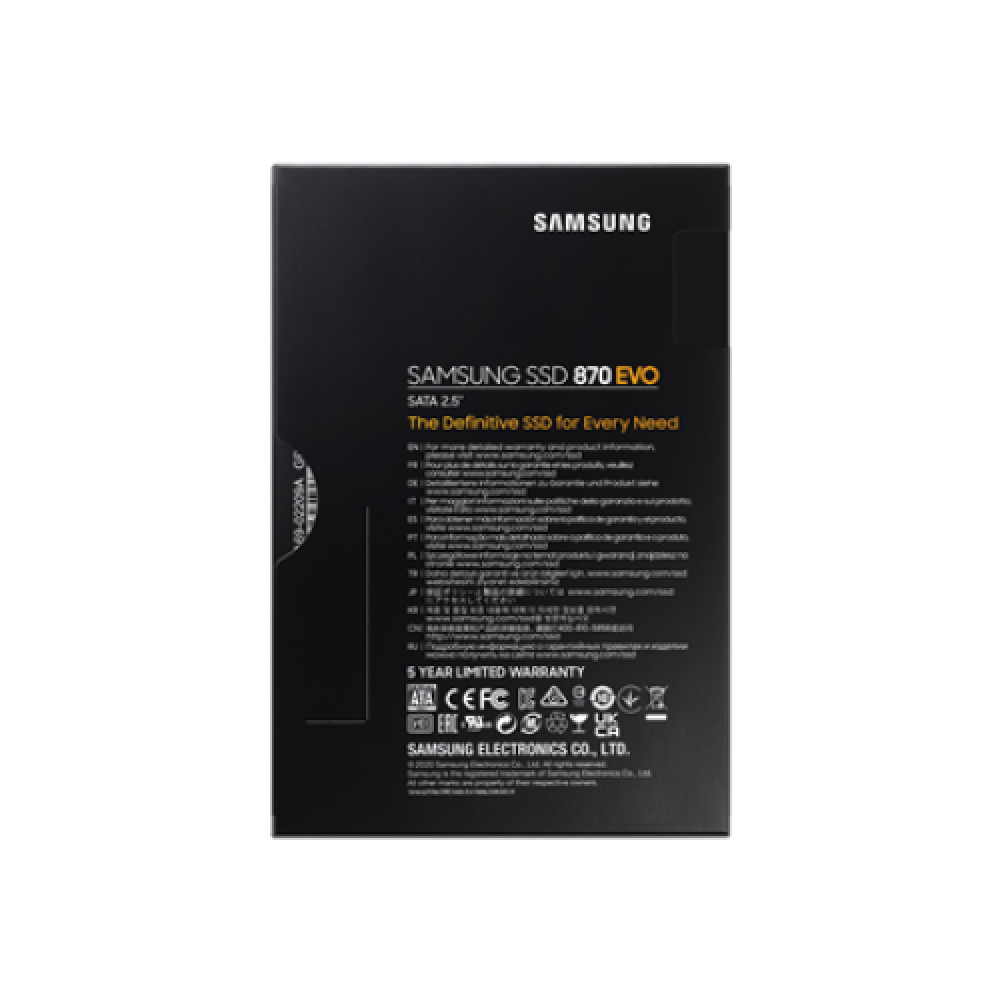 Samsung , SSD , 870 EVO , 2000 GB , SSD form factor 2.5 , Solid-state drive interface SATA III , Read speed 560 MB/s , Write speed 530 MB/s