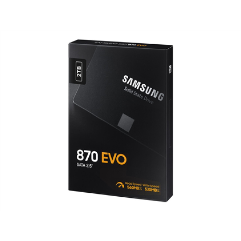 Samsung , SSD , 870 EVO , 2000 GB , SSD form factor 2.5 , Solid-state drive interface SATA III , Read speed 560 MB/s , Write speed 530 MB/s