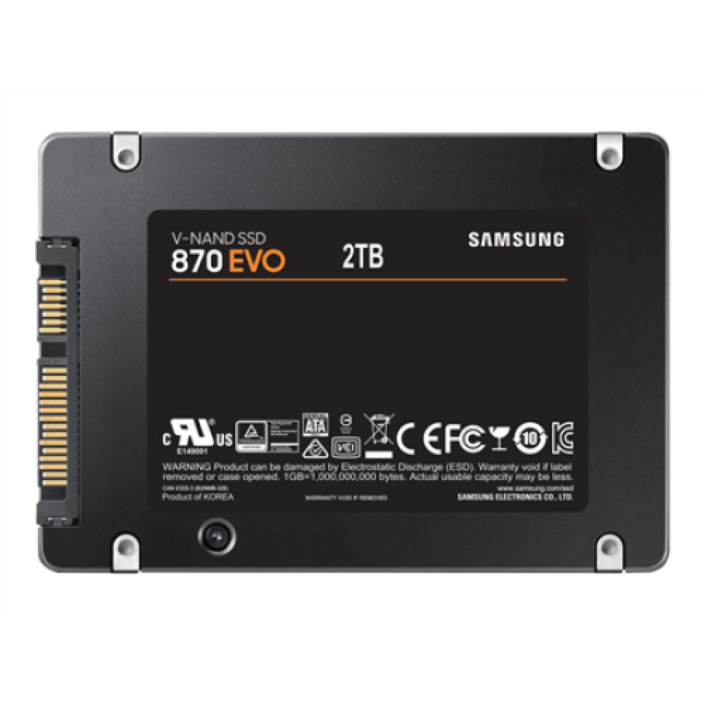 Samsung , SSD , 870 EVO , 2000 GB , SSD form factor 2.5 , Solid-state drive interface SATA III , Read speed 560 MB/s , Write speed 530 MB/s
