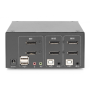 Digitus KVM Switch, 2-Port, Dual Display, 4K, DisplayPort , DS-12862