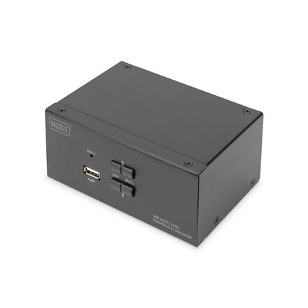 Digitus , KVM Switch, 2-Port, Dual Display, 4K, DisplayPort , DS-12862